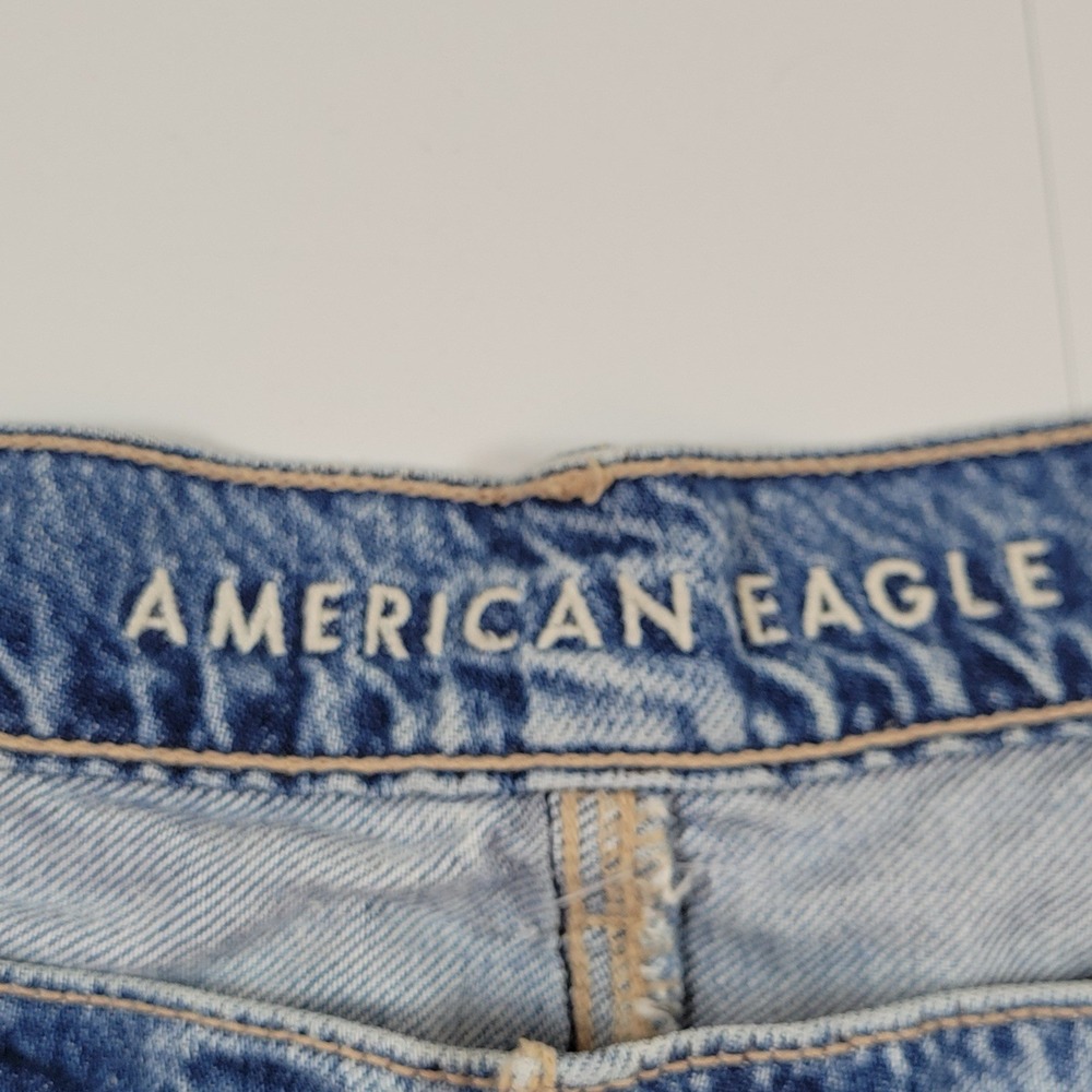 American Eagle Women's Jeans Super High Rise Baggy Wide Leg Size 16 Long Blue - Picture 7 of 11